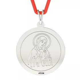   Ασημένιο μενταγιόν με κορδόνι μοντέλο Orthodox Banut 1