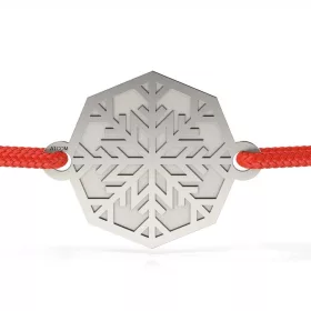   Ασημένιο βραχιόλι με φωτεινό κορδόνι Flake