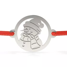   Ασημένιο βραχιόλι με κορδόνι Fularel