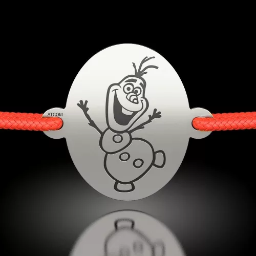 Ασημένιο βραχιόλι με κορδόνι μοντέλο Olaf