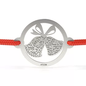   Ασημένιο βραχιόλι με κορδόνι μοντέλο Bell