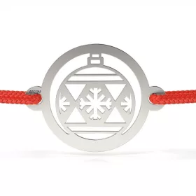   Ασημένιο βραχιόλι με κορδόνι μοντέλο The magic bullet