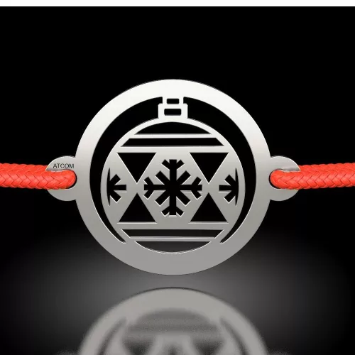 Ασημένιο βραχιόλι με κορδόνι μοντέλο The magic bullet