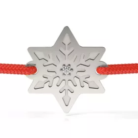   Ασημένιο βραχιόλι με κορδόνι Diamond Flake