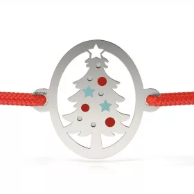   Ασημένιο βραχιόλι με διακοσμημένο κορδόνι μοντέλο Bradut