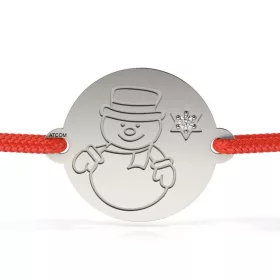   Ασημένιο βραχιόλι με κορδόνι μοντέλο Nasturel