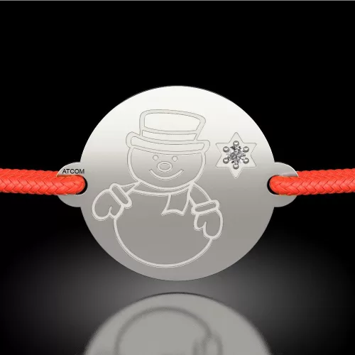 Ασημένιο βραχιόλι με κορδόνι μοντέλο Nasturel