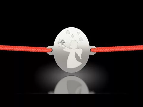 Ασημένιο βραχιόλι με κορδόνι μοντέλο Angel Vestitor