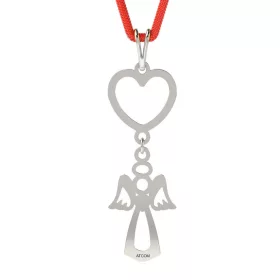   Ασημένιο μενταγιόν με κόκκινο κορδόνι μοντέλο 71