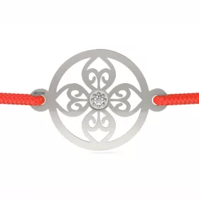   Ασημένιο βραχιόλι με κορδόνι μοντέλο 64