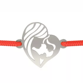   Βραχιόλι Mother and Daughter από ασημένιο κορδόνι