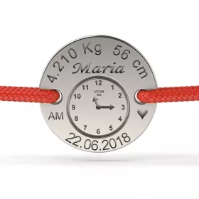   Ρολόι γενεθλίων μοντέλο ασημένιο βραχιόλι