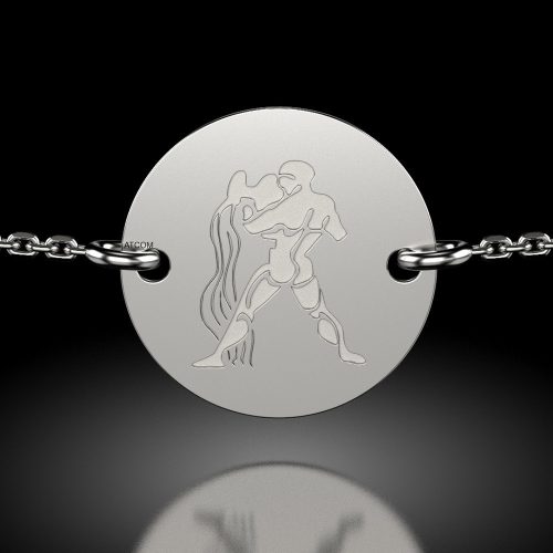 Βραχιόλι με ασημένια αλυσίδα μοντέλο Aquarius1