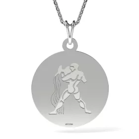   Κρεμαστό μενταγιόν με ασημένιο σημάδι Aquarius