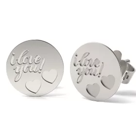   Σ 'αγαπώ ασημένια σκουλαρίκια με καρδιές