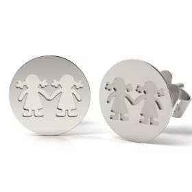   Μοντέλο Banut ασημένια σκουλαρίκια για κορίτσια, αδερφές