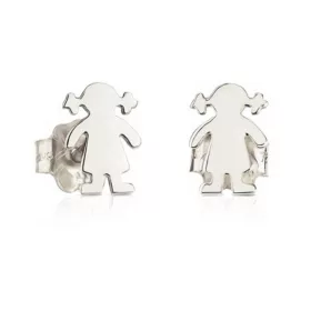   Ασημένια σκουλαρίκια μοντέλο Banut Fetita με κοτσιδάκια