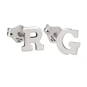   Ασημένια σκουλαρίκια μοντέλου Personalized Initials