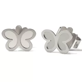 Ασημένια σκουλαρίκια πεταλούδα