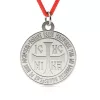 Ασημένιο μενταγιόν με κορδόνι μοντέλο Ορθόδοξη Προσευχή