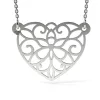Αλυσίδα με ασημί μενταγιόν μοντέλο Δαντελένια καρδιά