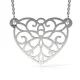 Αλυσίδα με ασημί μενταγιόν μοντέλο Δαντελένια καρδιά