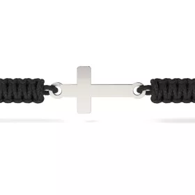   Ασημένιο βραχιόλι με κορδόνι Ορθόδοξο μοντέλο 02