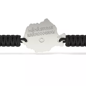   Ασημένιο βραχιόλι με κορδόνι Ορθόδοξο μοντέλο 12