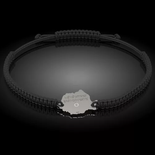 Ασημένιο βραχιόλι με κορδόνι Ορθόδοξο μοντέλο 12