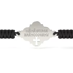   Ασημένιο βραχιόλι με κορδόνι Ορθόδοξο μοντέλο 13