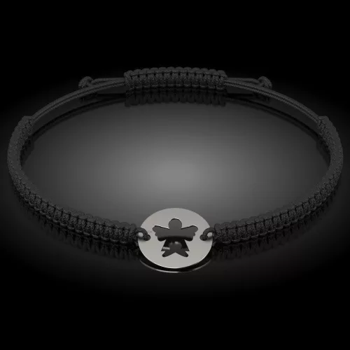 Ασημένιο βραχιόλι με κορδόνι Ορθόδοξο μοντέλο 08