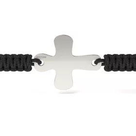   Ασημένιο βραχιόλι με κορδόνι Ορθόδοξο μοντέλο 03