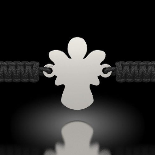 Ασημένιο βραχιόλι με κορδόνι ορθόδοξο μοντέλο 04