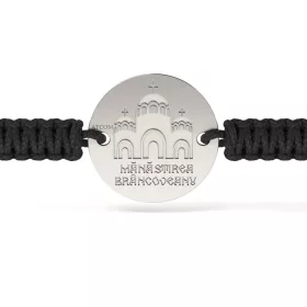   Ασημένιο βραχιόλι με κορδόνι Ορθόδοξο μοντέλο 10