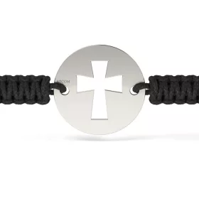   Ασημένιο βραχιόλι με κορδόνι Ορθόδοξο μοντέλο 16