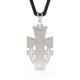   Ασημένιο μενταγιόν με κορδόνι Ορθόδοξο μοντέλο 20
