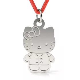   Ασημένιο μενταγιόν Hello Kitty με κορδόνι