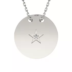   Ασημένιο μενταγιόν αλυσίδα μοντέλο North Star