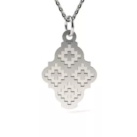   Αλυσίδα με ασημένιο μενταγιόν μοντέλο Transylvanian Traditional Motives