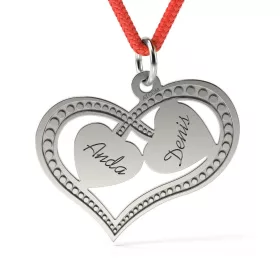   Κρεμαστό ασημένιο κορδόνι Mirific Hearts