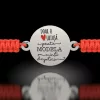 Ασημένιο βραχιόλι με σχέδιο κορδόνι Μόνο μια καρδιά