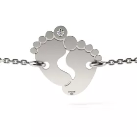  Βραχιόλι με ασημένια αλυσίδα μοντέλο Baby Feet