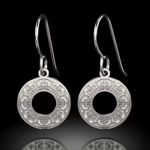 Ασημένια σκουλαρίκια μοντέλο Ozana