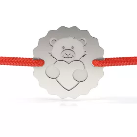   Ασημένιο βραχιόλι με μοντέλο Love bear