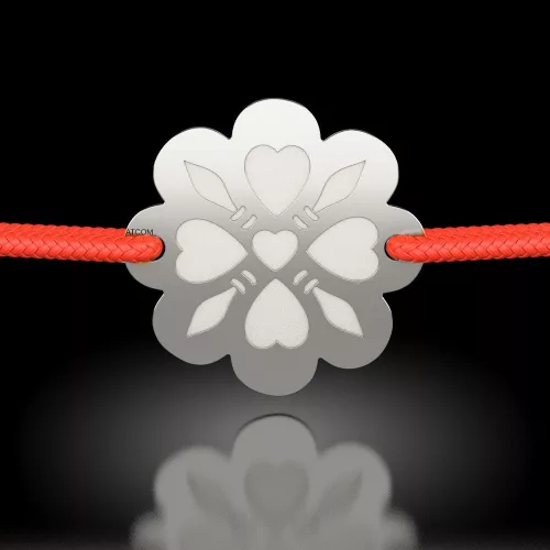 Βραχιόλι από ασημένιο κορδόνι Hora de Maramu