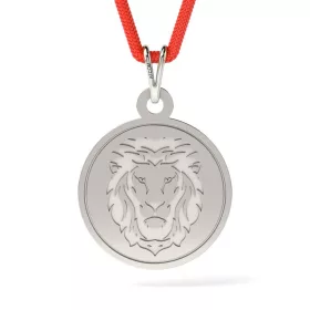   Ασημένιο μενταγιόν με κορδόνι μοντέλο Leo