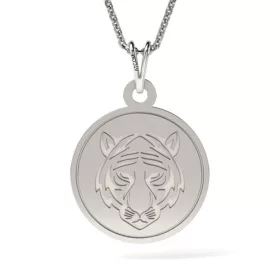   Ασημένια μενταγιόν αλυσίδα μοντέλο Tiger