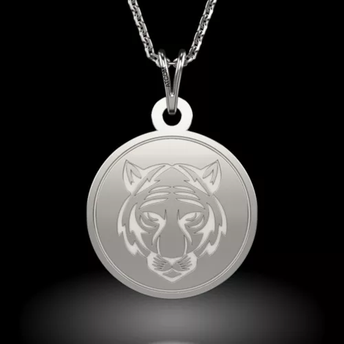 Ασημένια μενταγιόν αλυσίδα μοντέλο Tiger