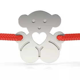   Ασημένιο βραχιόλι Ursulet μοντέλο με καρδιά