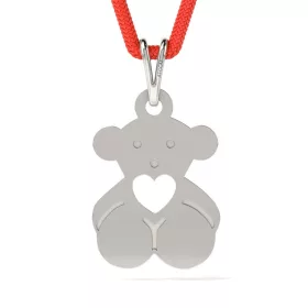   Μενταγιόν από ασήμι με κορδόνι μοντέλο Ursulet με καρδιά